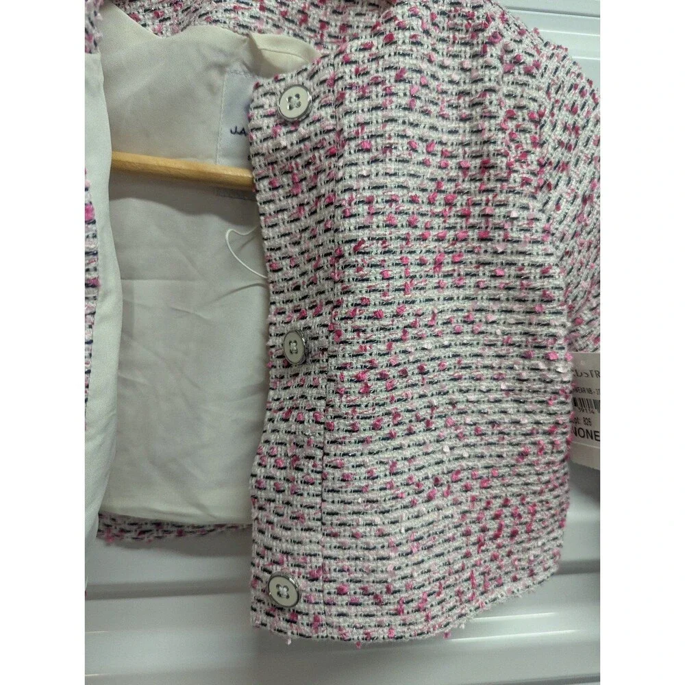 Janie & Jack Size‎ 3 Girls Multicolor Boucle Ruffle Tweed Jacket